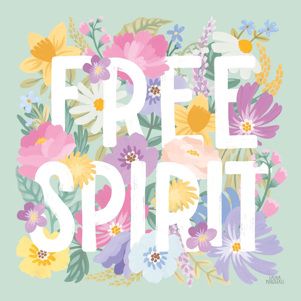 Spring Meadow VI by Laura Marshall. SKU 86156a. Archival Giclee Fine art print for wall decor.