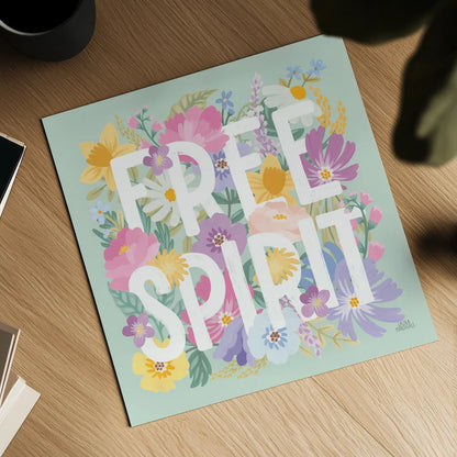 Spring Meadow VI by Laura Marshall. Shown as a detailed flat fine art print, highlighting archival giclee quality. Available as an archival giclee rolled canvas, fine art paper, or poster print. SKU 86156a.