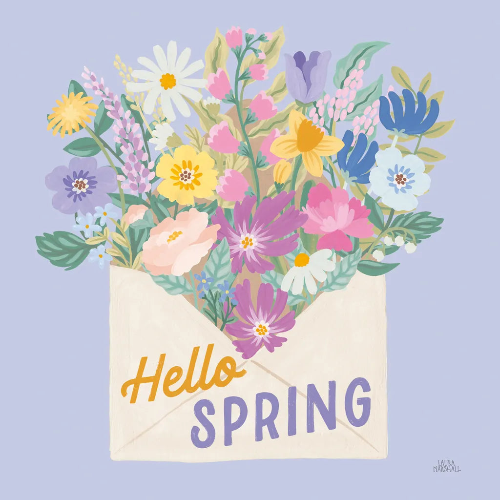 Spring Meadow VII by Laura Marshall. SKU 86157a. Archival Giclee Fine art print for wall decor.