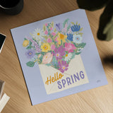 Spring Meadow VII by Laura Marshall. Shown as a detailed flat fine art print, highlighting archival giclee quality. Available as an archival giclee rolled canvas, fine art paper, or poster print. SKU 86157a.