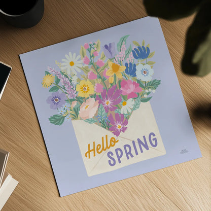 Spring Meadow VII by Laura Marshall. Shown as a detailed flat fine art print, highlighting archival giclee quality. Available as an archival giclee rolled canvas, fine art paper, or poster print. SKU 86157a.