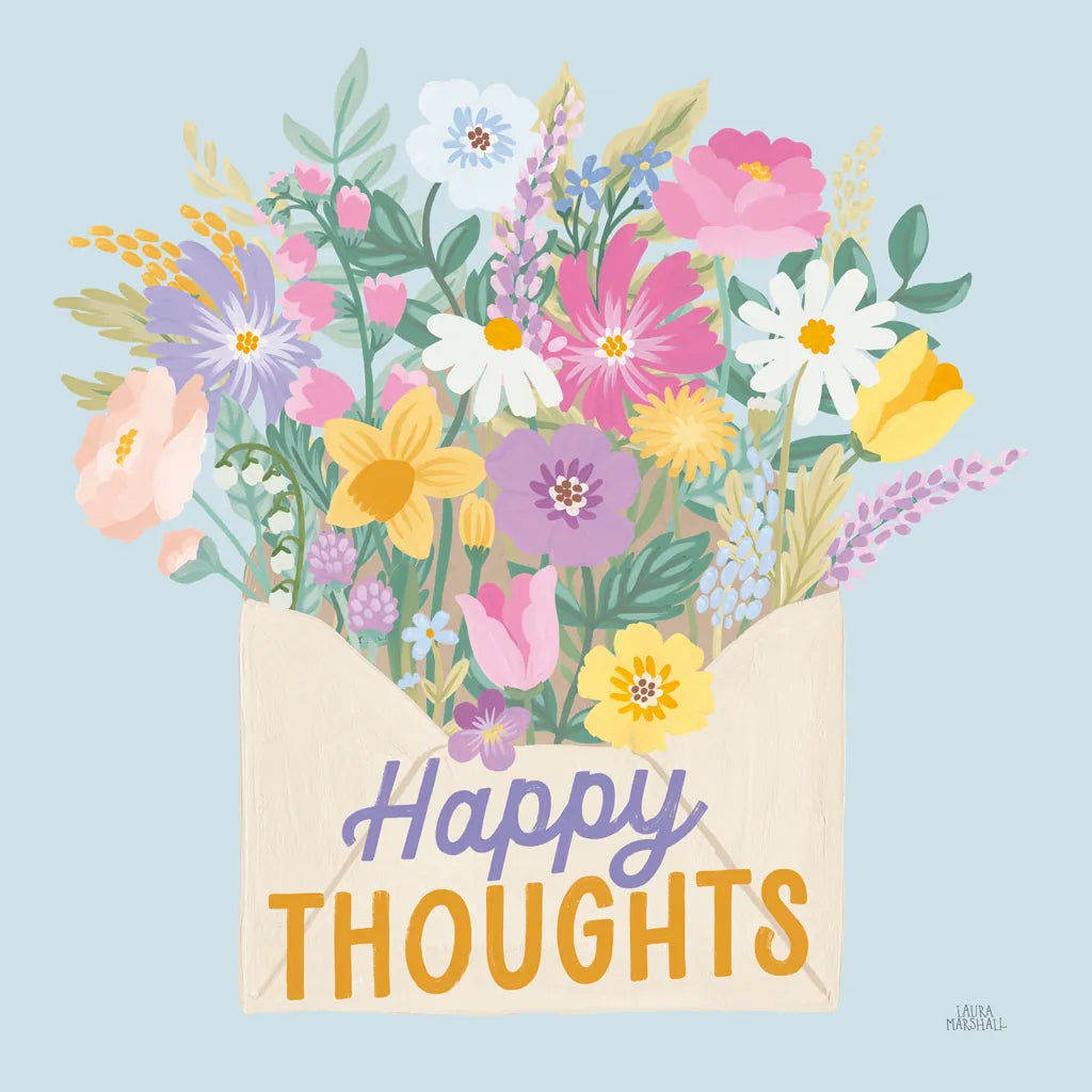 Spring Meadow VIII by Laura Marshall. SKU 86158a. Archival Giclee Fine art print for wall decor.