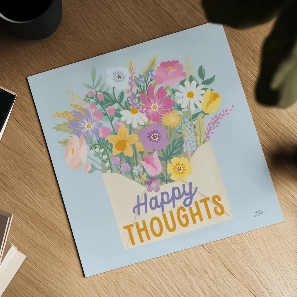 Spring Meadow VIII by Laura Marshall. Shown as a detailed flat fine art print, highlighting archival giclee quality. Available as an archival giclee rolled canvas, fine art paper, or poster print. SKU 86158a.