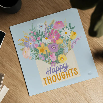 Spring Meadow VIII by Laura Marshall. Shown as a detailed flat fine art print, highlighting archival giclee quality. Available as an archival giclee rolled canvas, fine art paper, or poster print. SKU 86158a.