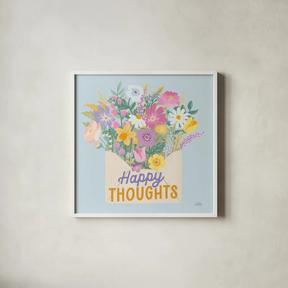 Spring Meadow VIII by Laura Marshall. Shown in a crisp white glass frame for a clean and minimalist style. Available as an archival giclee rolled canvas, fine art paper, or poster print. SKU 86158a.