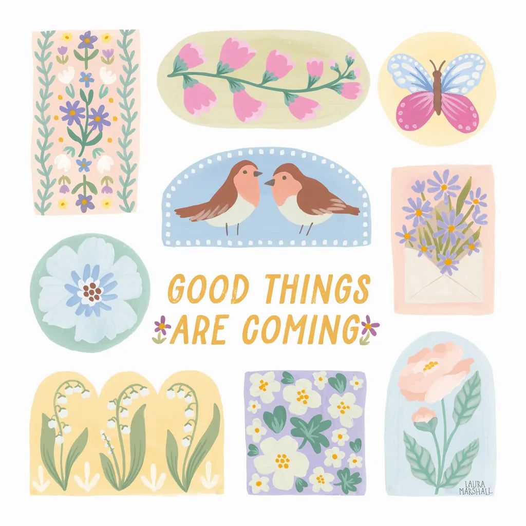 Spring Meadow X by Laura Marshall. SKU 86160a. Archival Giclee Fine art print for wall decor.