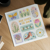 Spring Meadow XI by Laura Marshall. Shown as a detailed flat fine art print, highlighting archival giclee quality. Available as an archival giclee rolled canvas, fine art paper, or poster print. SKU 86161a.