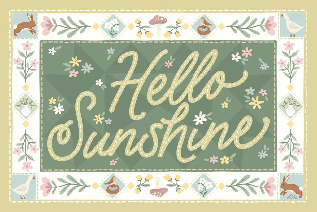 Spring Whimsy Bright I by Laura Marshall. SKU 98069i. Archival Giclee Fine art print for wall decor.