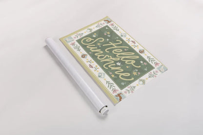 Spring Whimsy Bright I by Laura Marshall. shown as a rolled paper print. Available as archival giclee rolled canvas, fine art paper, or poster print. SKU 98069i.