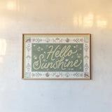 Spring Whimsy Bright I by Laura Marshall. shown as a paper print in a natural frame. Available as a archival giclee rolled canvas, fine art paper, or poster print. SKU 98069i.