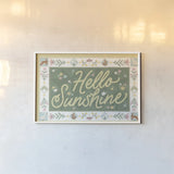 Spring Whimsy Bright I by Laura Marshall. shown as a paper print in a white frame. Available as a archival giclee rolled canvas, fine art paper, or poster print. SKU 98069i.