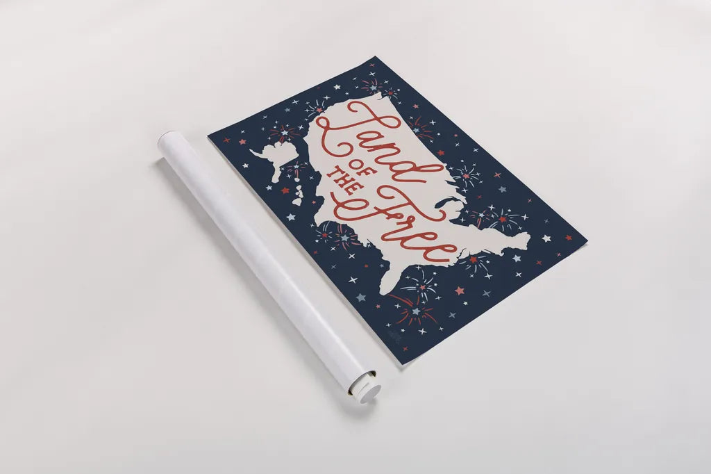 Stars and Stripes I by Laura Marshall. shown as a rolled paper print. Available as archival giclee rolled canvas, fine art paper, or poster print. SKU 76267i.