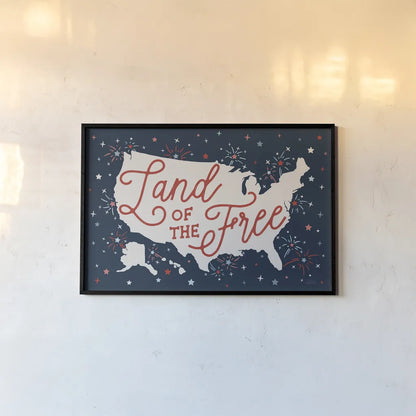 Stars and Stripes I by Laura Marshall. shown as a paper print in a black flame. Available as a archival giclee rolled canvas, fine art paper, or poster print. SKU 76267i.