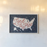 Stars and Stripes I by Laura Marshall. shown as a paper print in a white frame. Available as a archival giclee rolled canvas, fine art paper, or poster print. SKU 76267i.