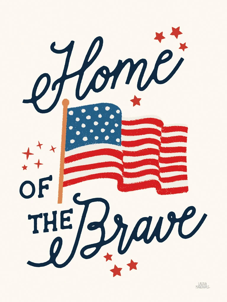 Stars and Stripes IV Brave by Laura Marshall