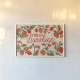 Strawberry Fields I by Laura Marshall. shown as a paper print in a white frame. Available as a archival giclee rolled canvas, fine art paper, or poster print. SKU 87177i.