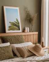 Summer I by Laura Marshall. shown as a paper print in a natural frame. Available as a archival giclee rolled canvas, fine art paper, or poster print. SKU 42854h.