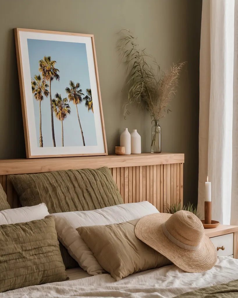 Summer II by Laura Marshall. shown as a paper print in a natural frame. Available as a archival giclee rolled canvas, fine art paper, or poster print. SKU 42855h.