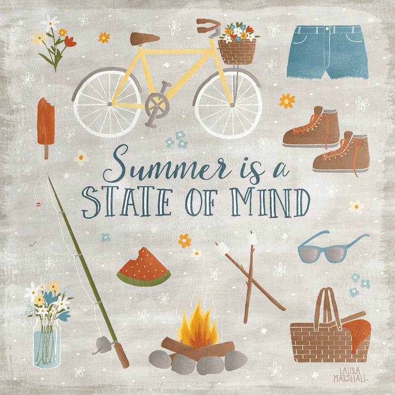 Summer Sunshine I by Laura Marshall. SKU 31212a. Archival Giclee Fine art print for wall decor.