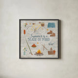 Summer Sunshine I by Laura Marshall. Shown in a sleek black glass frame for a contemporary gallery look. Available as an archival giclee rolled canvas, fine art paper, or poster print. SKU 31212a.
