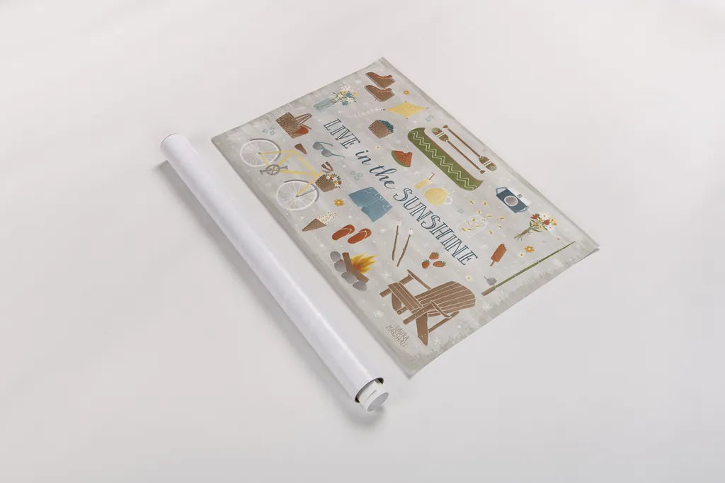 Summer Sunshine III by Laura Marshall. shown as a rolled paper print. Available as archival giclee rolled canvas, fine art paper, or poster print. SKU 31214i.