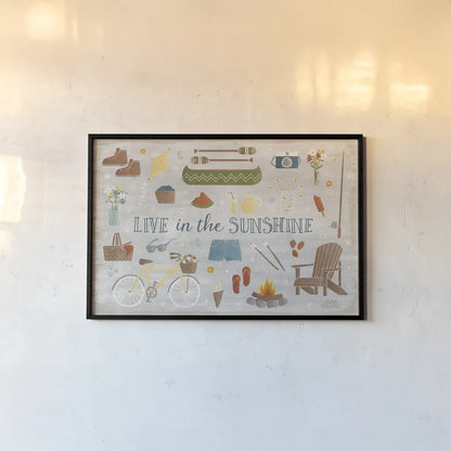 Summer Sunshine III by Laura Marshall. shown as a paper print in a black flame. Available as a archival giclee rolled canvas, fine art paper, or poster print. SKU 31214i.