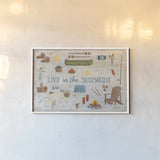Summer Sunshine III by Laura Marshall. shown as a paper print in a white frame. Available as a archival giclee rolled canvas, fine art paper, or poster print. SKU 31214i.