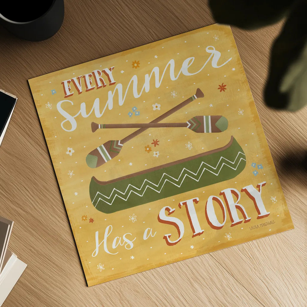 Summer Sunshine VI by Laura Marshall. Shown as a detailed flat fine art print, highlighting archival giclee quality. Available as an archival giclee rolled canvas, fine art paper, or poster print. SKU 31217a.