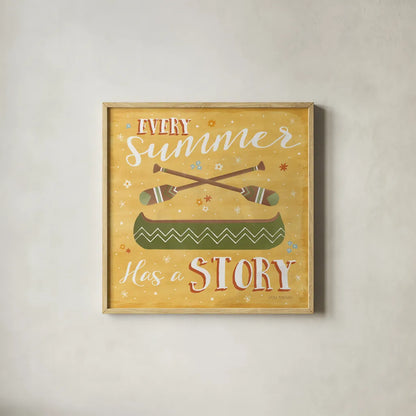 Summer Sunshine VI by Laura Marshall. Shown in a natural wood glass frame for a timeless modern aesthetic. Available as an archival giclee rolled canvas, fine art paper, or poster print. SKU 31217a.