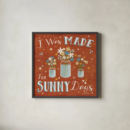 Summer Sunshine VII by Laura Marshall. Shown in a sleek black glass frame for a contemporary gallery look. Available as an archival giclee rolled canvas, fine art paper, or poster print. SKU 31218a.