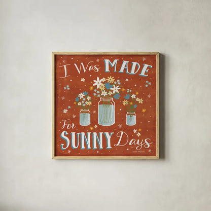 Summer Sunshine VII by Laura Marshall. Shown in a natural wood glass frame for a timeless modern aesthetic. Available as an archival giclee rolled canvas, fine art paper, or poster print. SKU 31218a.