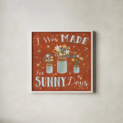 Summer Sunshine VII by Laura Marshall. Shown in a crisp white glass frame for a clean and minimalist style. Available as an archival giclee rolled canvas, fine art paper, or poster print. SKU 31218a.