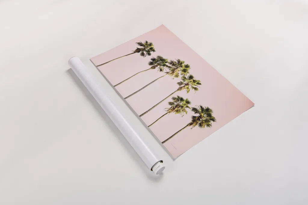 Summer V Pink by Laura Marshall. shown as a rolled paper print. Available as archival giclee rolled canvas, fine art paper, or poster print. SKU 82317i.