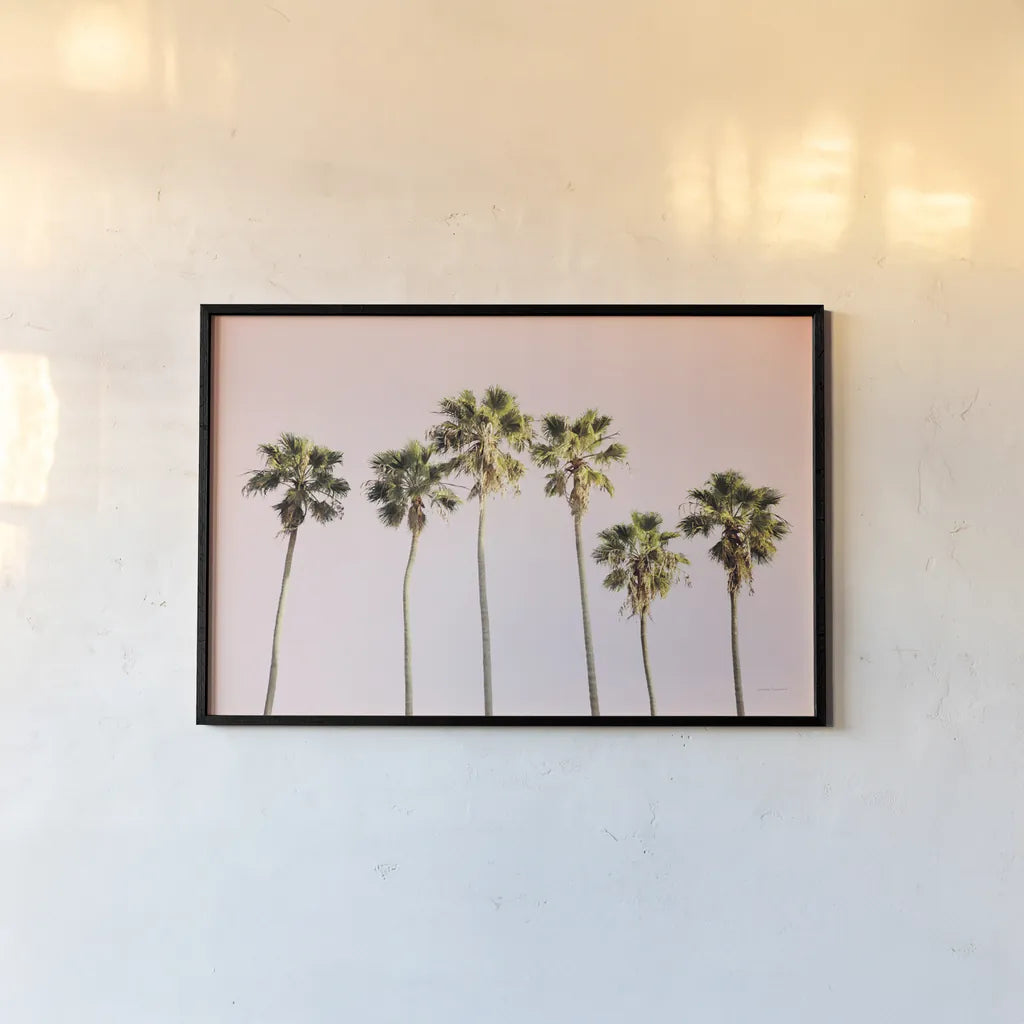 Summer V Pink by Laura Marshall. shown as a paper print in a black flame. Available as a archival giclee rolled canvas, fine art paper, or poster print. SKU 82317i.
