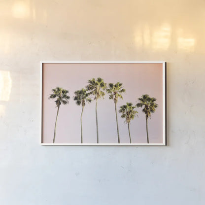 Summer V Pink by Laura Marshall. shown as a paper print in a white frame. Available as a archival giclee rolled canvas, fine art paper, or poster print. SKU 82317i.