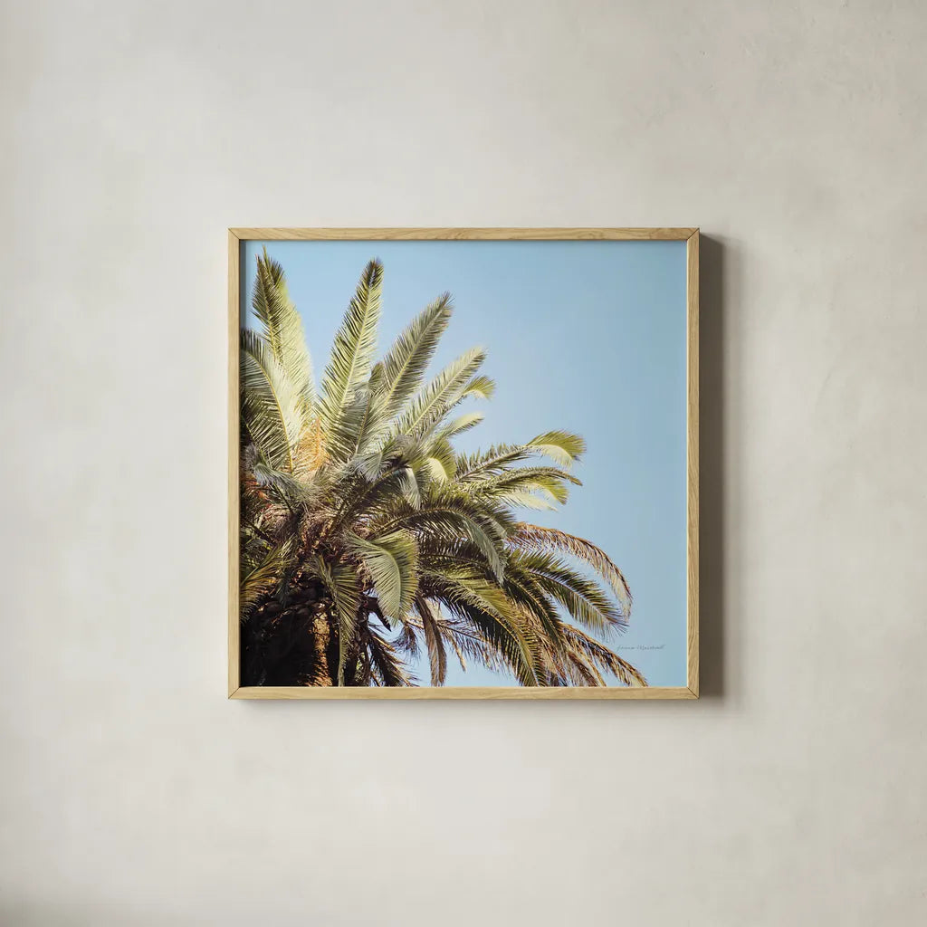 Summer VI by Laura Marshall. Shown in a natural wood glass frame for a timeless modern aesthetic. Available as an archival giclee rolled canvas, fine art paper, or poster print. SKU 42859a.