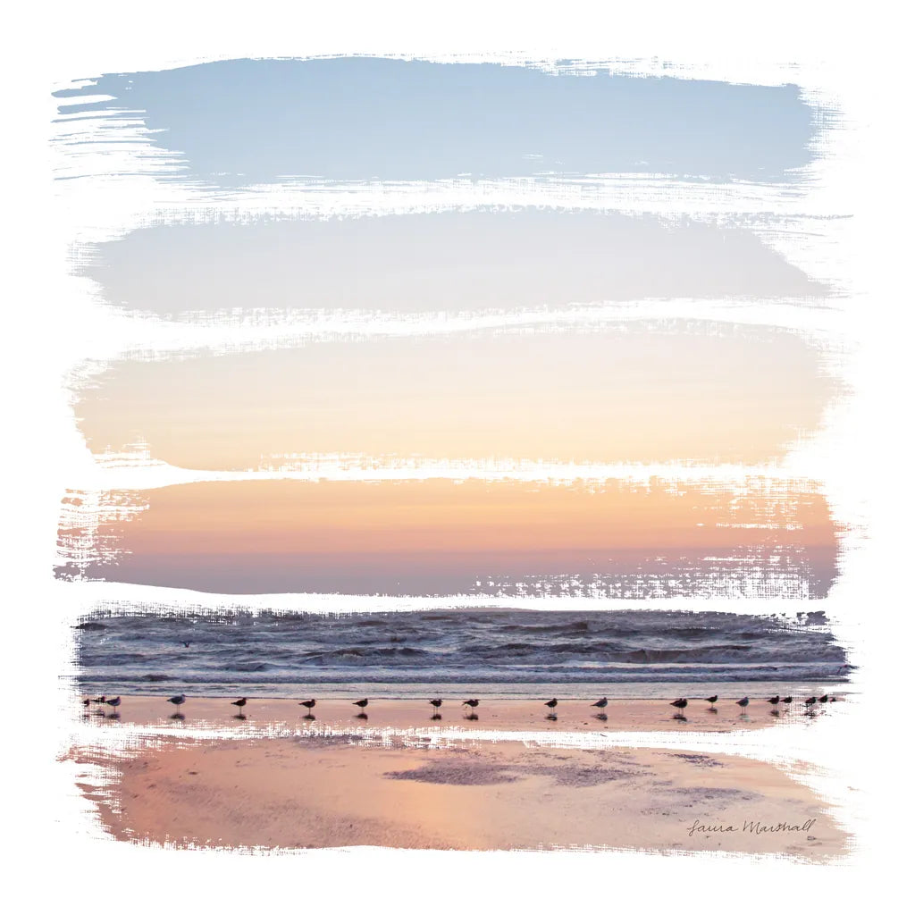 Sunset Stripes I by Laura Marshall. SKU 47188a. Archival Giclee Fine art print for wall decor.