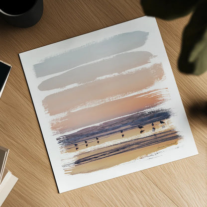 Sunset Stripes II by Laura Marshall. Shown as a detailed flat fine art print, highlighting archival giclee quality. Available as an archival giclee rolled canvas, fine art paper, or poster print. SKU 47189a.