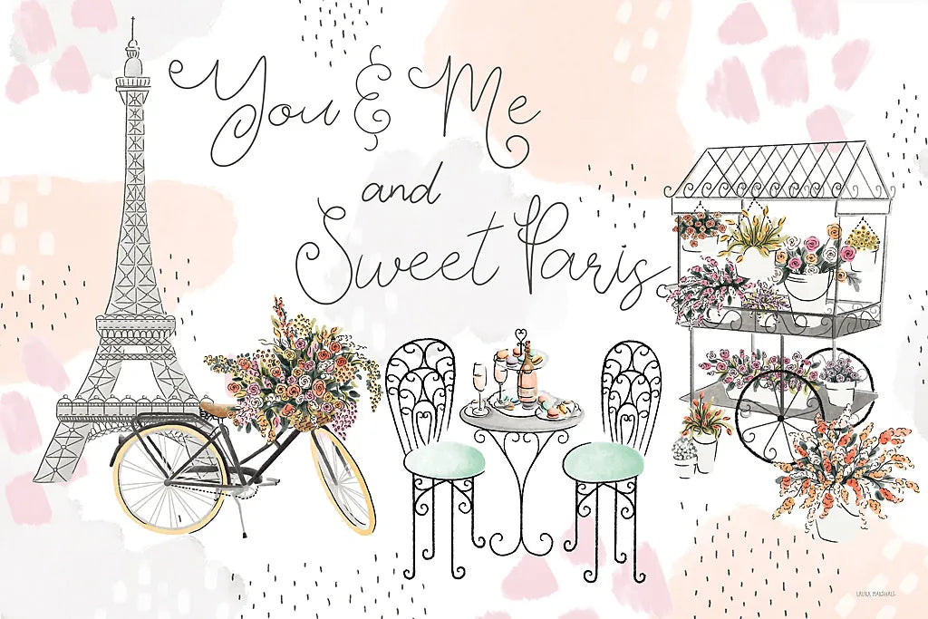 Sweet Paris I by Laura Marshall. SKU 48940i. Archival Giclee Fine art print for wall decor.