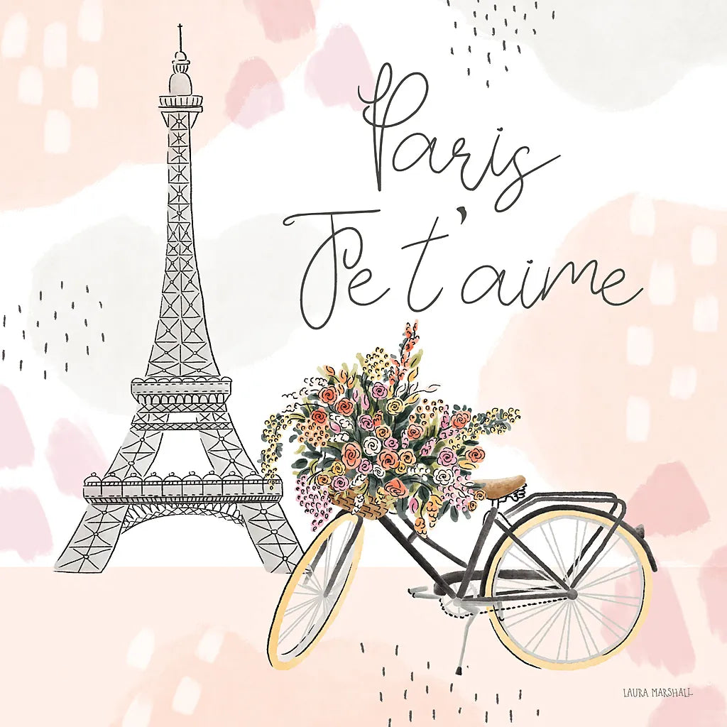 Sweet Paris II by Laura Marshall. SKU 48941a. Archival Giclee Fine art print for wall decor.