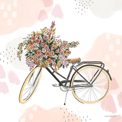Sweet Paris II Bike by Laura Marshall. SKU 52772a. Archival Giclee Fine art print for wall decor.