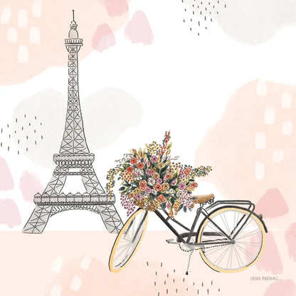 Sweet Paris II No Words by Laura Marshall. SKU 62406a. Archival Giclee Fine art print for wall decor.