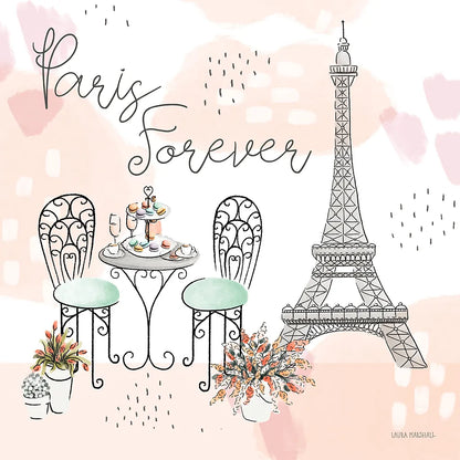 Sweet Paris III by Laura Marshall. SKU 48942a. Archival Giclee Fine art print for wall decor.