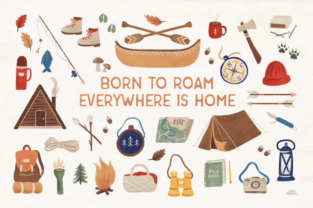 Take a Hike III by Laura Marshall. SKU 63708i. Archival Giclee Fine art print for wall decor.