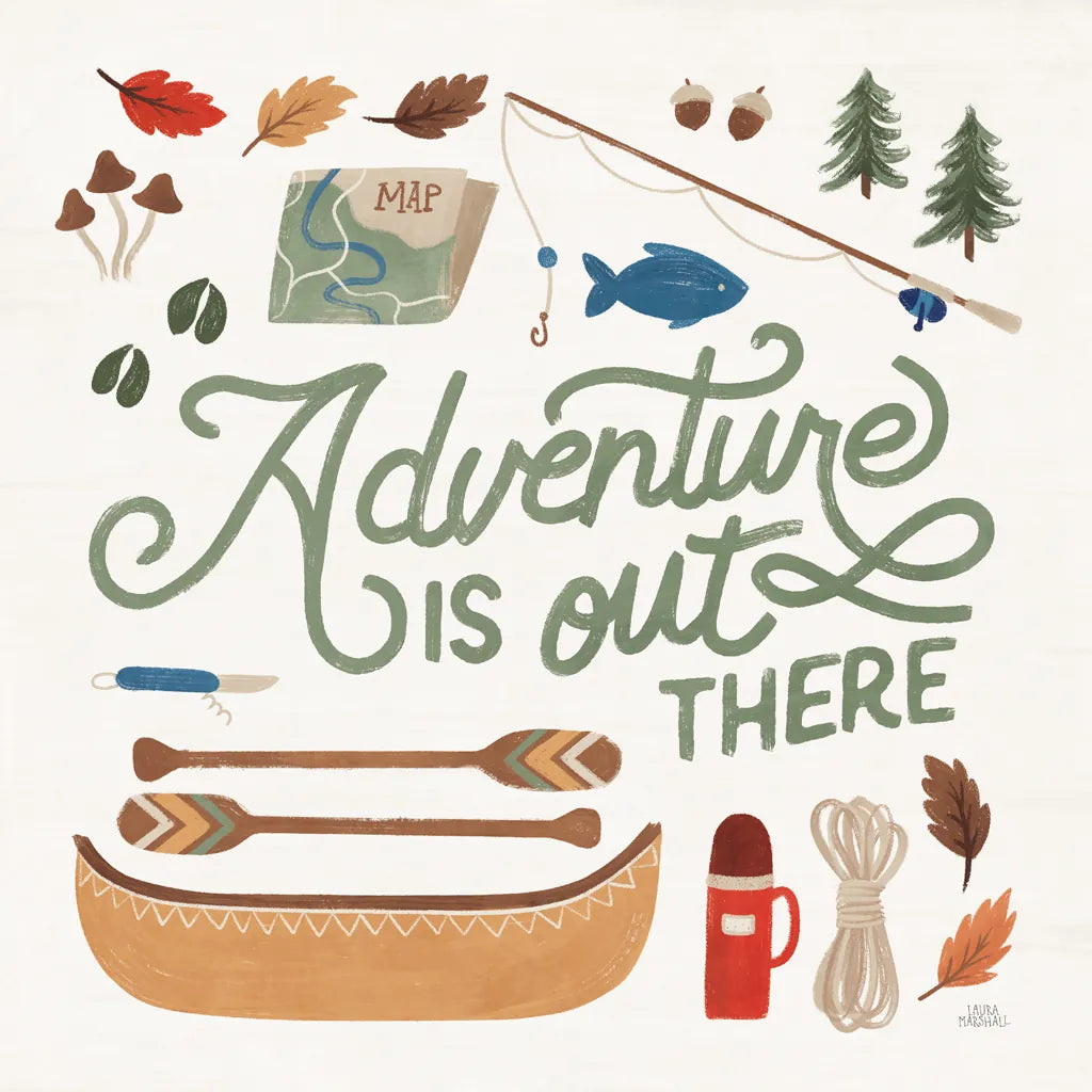 Take a Hike IV by Laura Marshall. SKU 63709a. Archival Giclee Fine art print for wall decor.