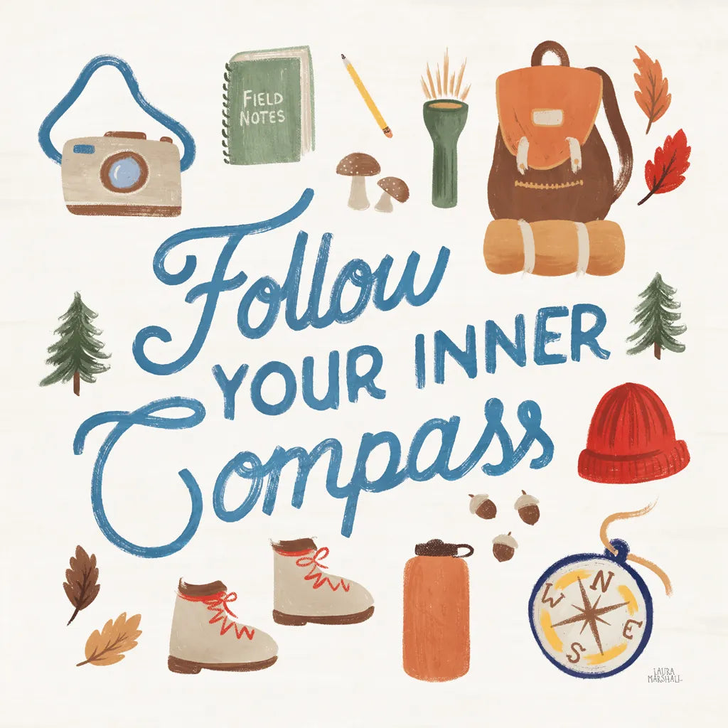 Take a Hike V by Laura Marshall. SKU 63710a. Archival Giclee Fine art print for wall decor.