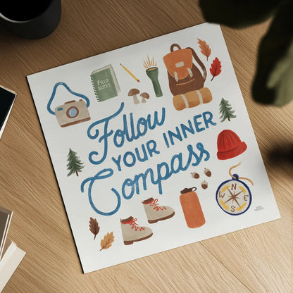 Take a Hike V by Laura Marshall. Shown as a detailed flat fine art print, highlighting archival giclee quality. Available as an archival giclee rolled canvas, fine art paper, or poster print. SKU 63710a.