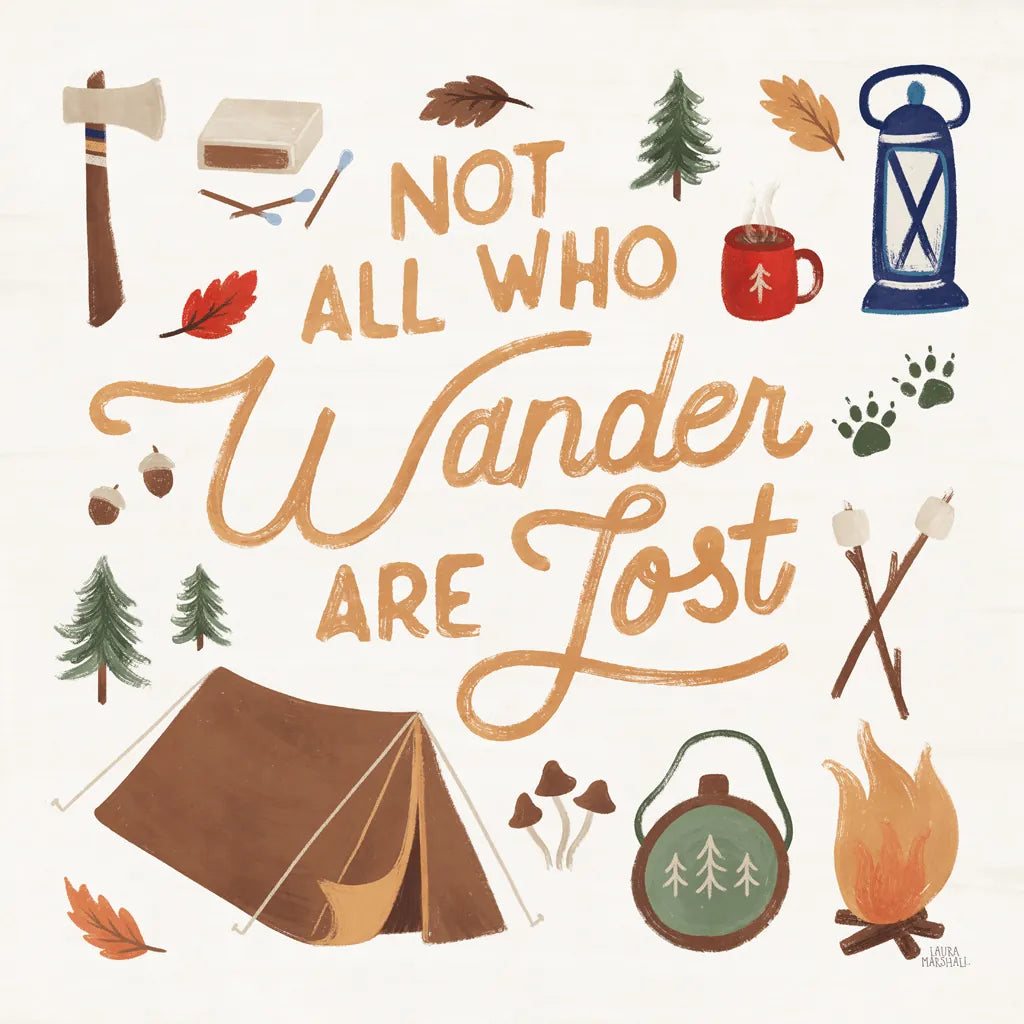 Take a Hike VI by Laura Marshall. SKU 63711a. Archival Giclee Fine art print for wall decor.