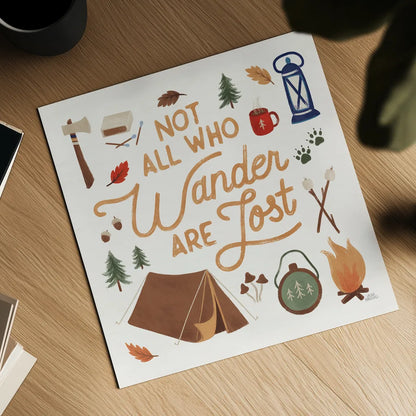 Take a Hike VI by Laura Marshall. Shown as a detailed flat fine art print, highlighting archival giclee quality. Available as an archival giclee rolled canvas, fine art paper, or poster print. SKU 63711a.