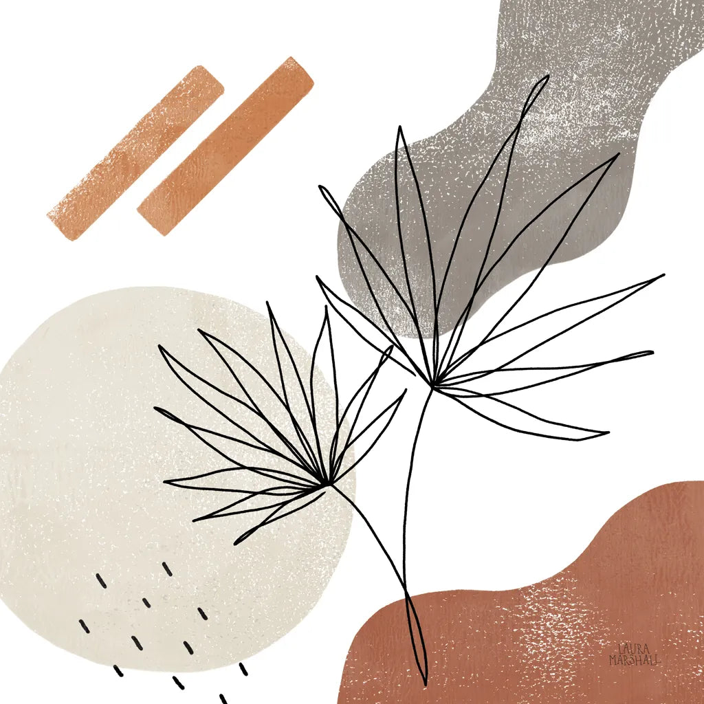 Terracotta Tropics II by Laura Marshall. SKU 56531a. Archival Giclee Fine art print for wall decor.